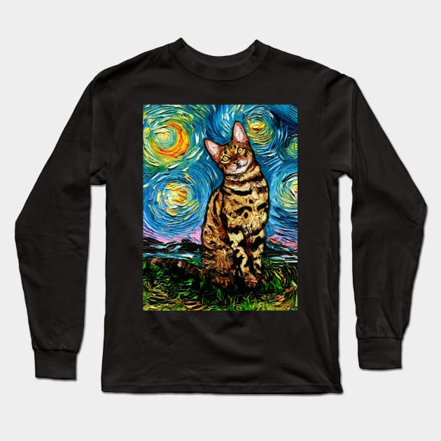 Bengal Night Long Sleeve T-Shirt by sagittariusgallery